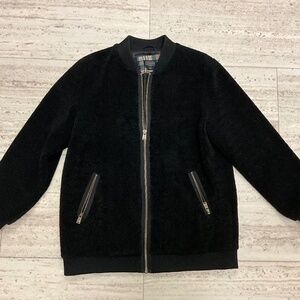 Pendleton L Black Berber Lined Bomber Jacket